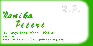 monika peteri business card
